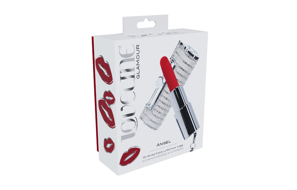 Angel Lipstick Vibrator mit 4 Aufsätzen | Stilvolles Vergnügen