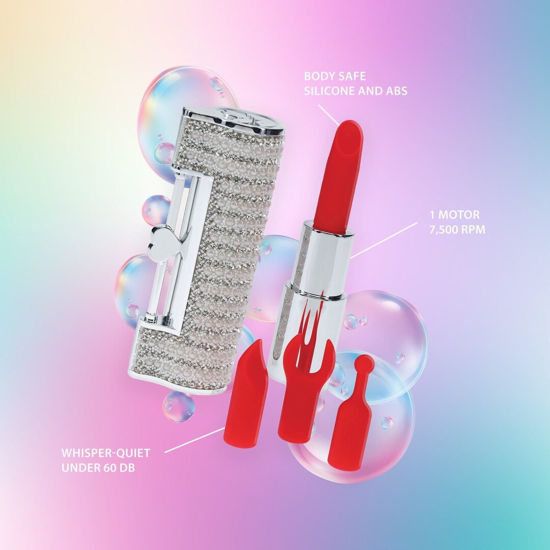 Angel Lipstick Vibrator met 4 Opzetstukken | Stijlvol Genot