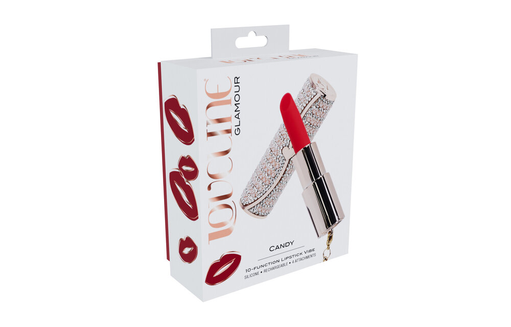 Candy Lipstickvibrator Roze - Stijlvol Genot & 4 Opzetstukken