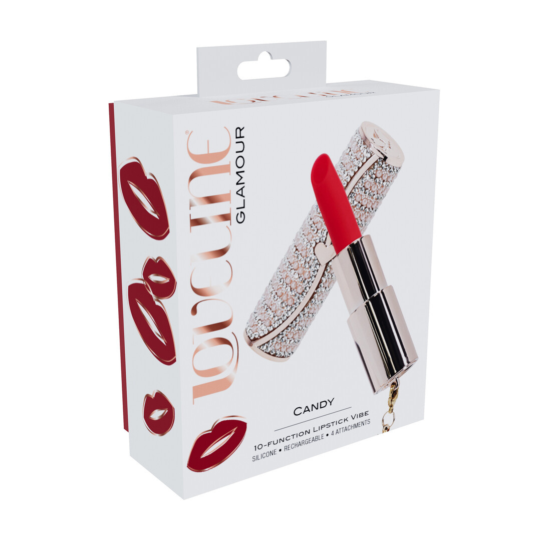 Candy Lipstick Vibrator Pink - Stylish Pleasure & 4 Attachments