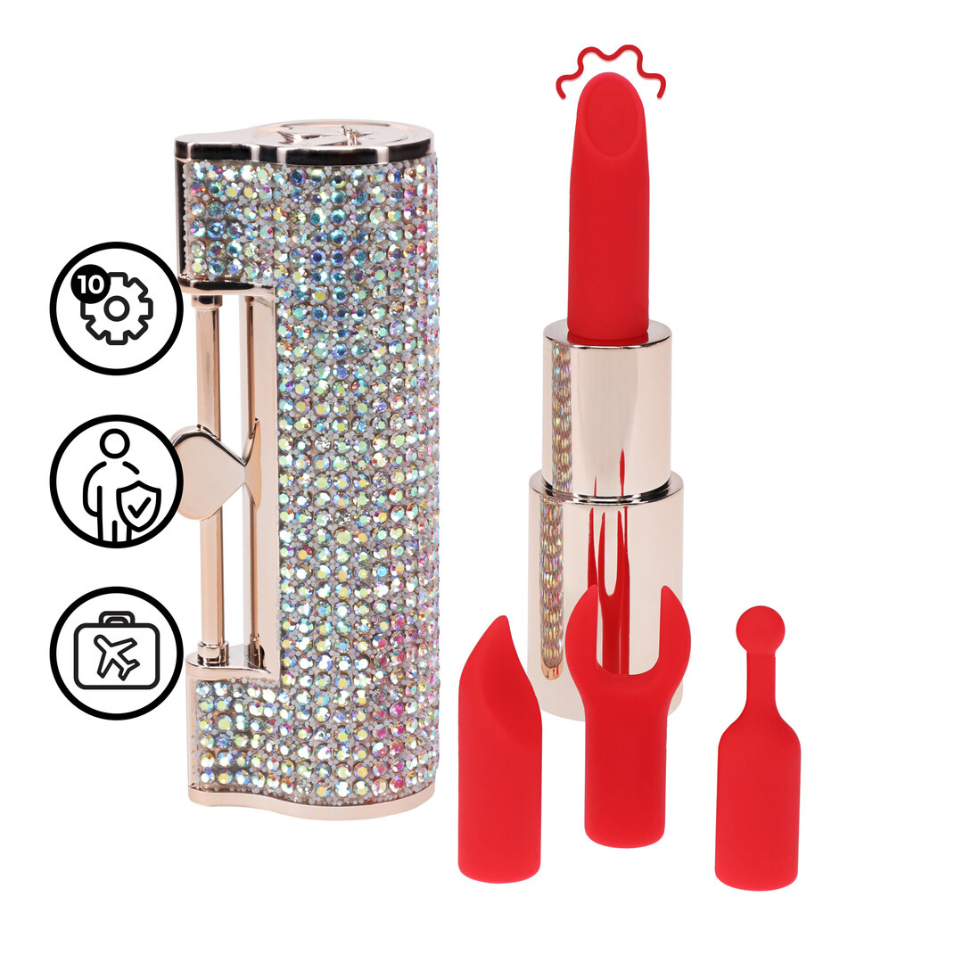 Diamond Lipstick Vibrator – Chic, Krachtig & Discreet groen