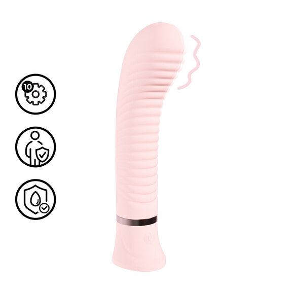 Divine Geribbelde G-spot Vibrator Roze - Stil & Krachtig