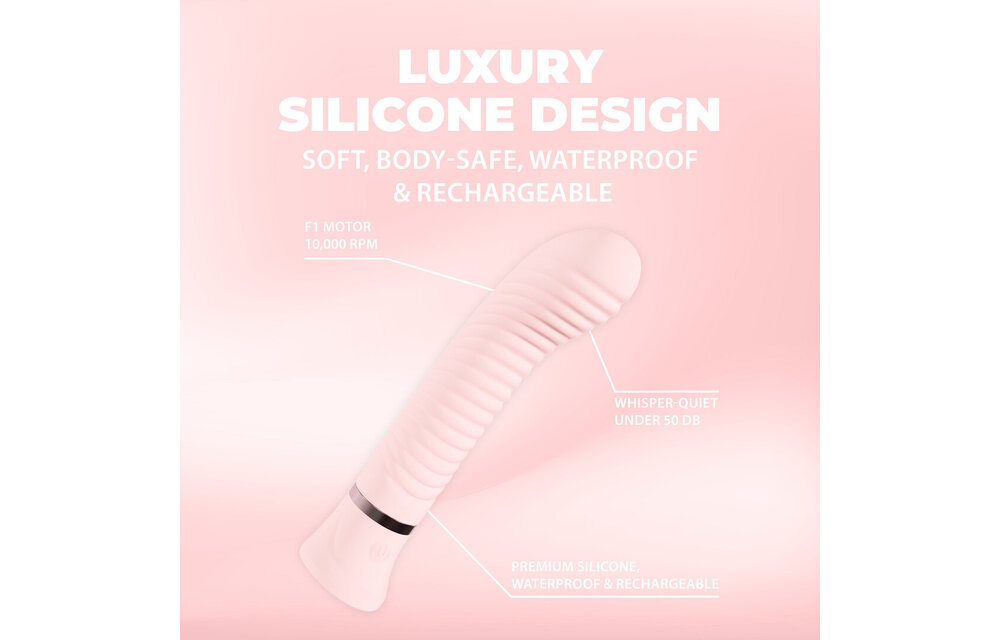 Divine Geribbelde G-spot Vibrator Roze - Stil & Krachtig