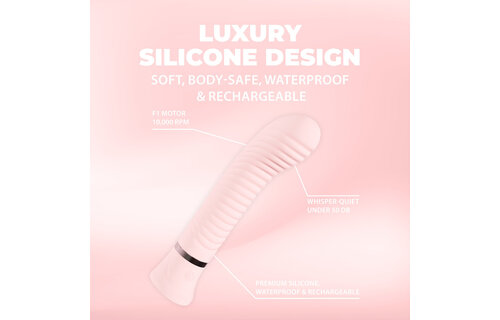 Divine Geribbelde G-spot Vibrator Roze - Stil & Krachtig