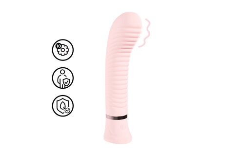 Divine Geribbelde G-spot Vibrator Roze - Stil & Krachtig