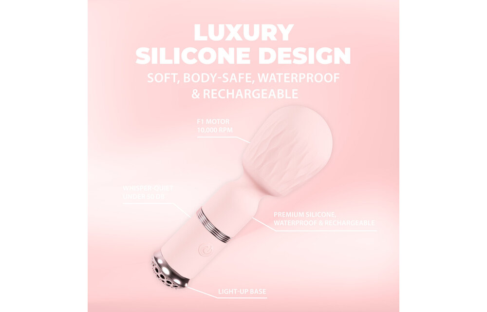 Velours Mini-Wand Roze - Stil, Krachtig & Waterdicht Speeltje