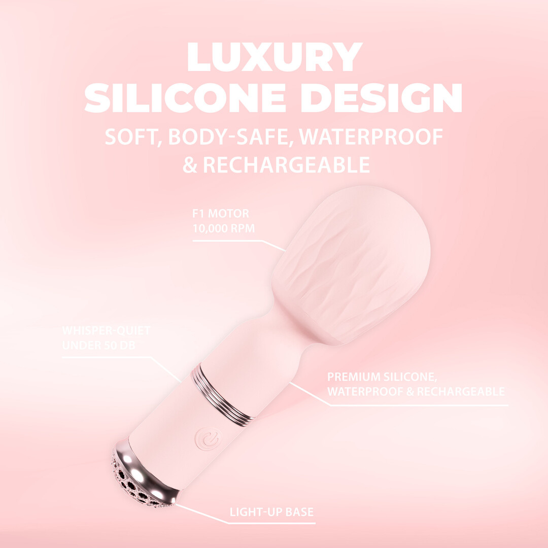 Velours Mini Wand Pink - Quiet, Powerful & Waterproof Toy