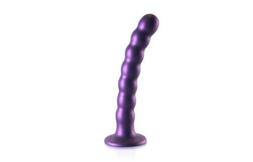Siliconen G-Spot Dildo 16,5x5,3 cm | Metallic Paars Ouch!