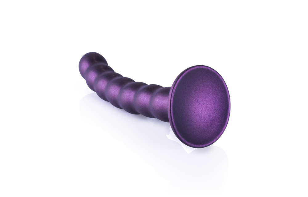 Siliconen G-Spot Dildo 16,5x5,3 cm | Metallic Paars Ouch!