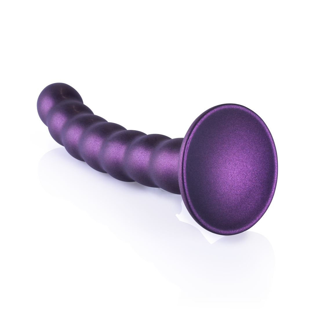 Siliconen G-Spot Dildo 16,5x5,3 cm | Metallic Paars Ouch!