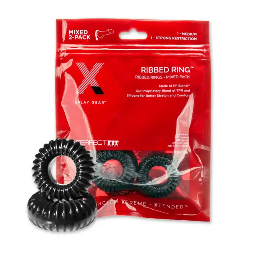 PF Blend Cock Ring Set - Premium Stretch Ring 4 Sizes