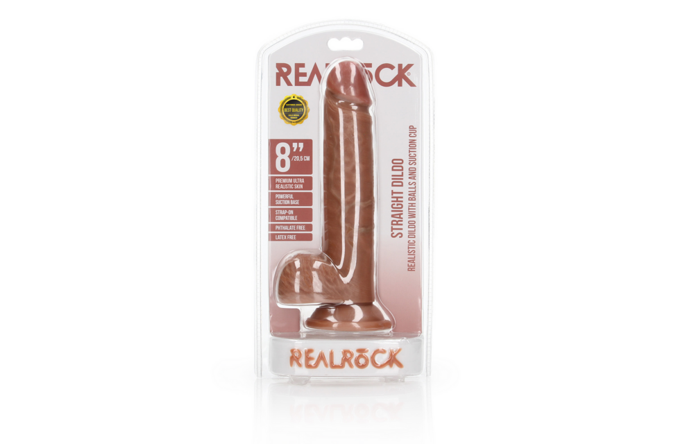Straight Realistic Dildo 20.5 cm with Suction Cup