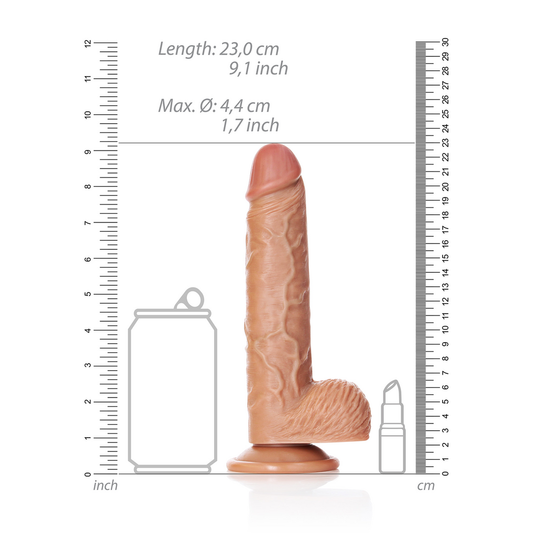 Straight Realistic Dildo 20.5 cm with Suction Cup