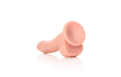 Curved Realistic Dildo 9.8 cm with Suction Cup & Balls