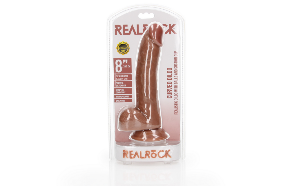 Curved Realistic Dildo 9.8 cm with Suction Cup – RealRock