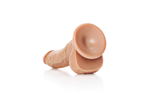 Gebogen Realistische Dildo 9,8 cm met Zuignap – RealRock