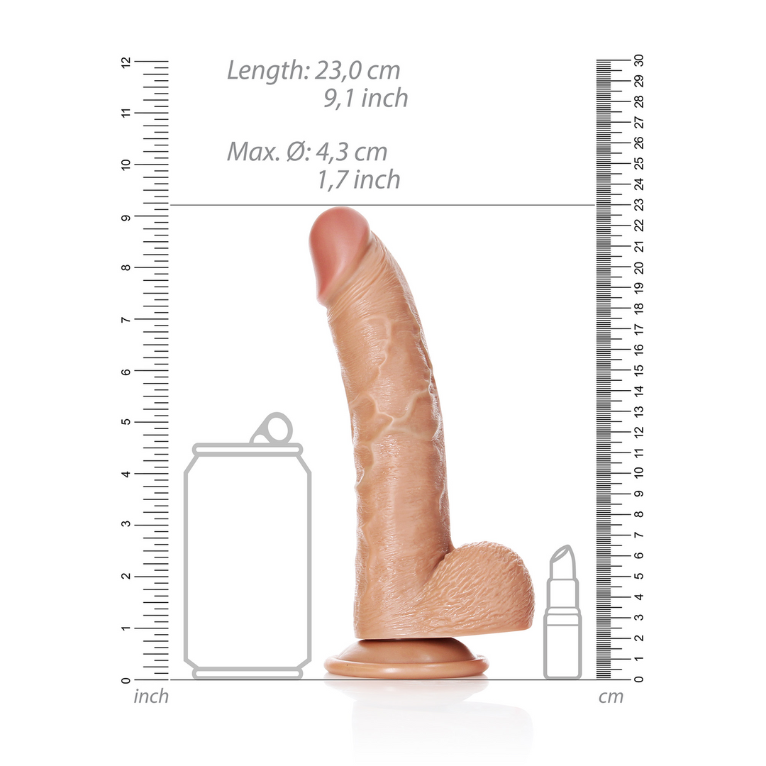 Curved Realistic Dildo 9.8 cm with Suction Cup – RealRock