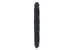 Schlanker doppelseitiger Dildo 30,5 cm Schwarz – Realistisch & Fest