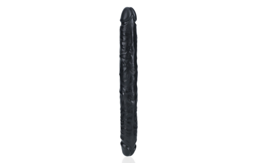 Schlanker doppelseitiger Dildo 30,5 cm Schwarz – Realistisch & Fest