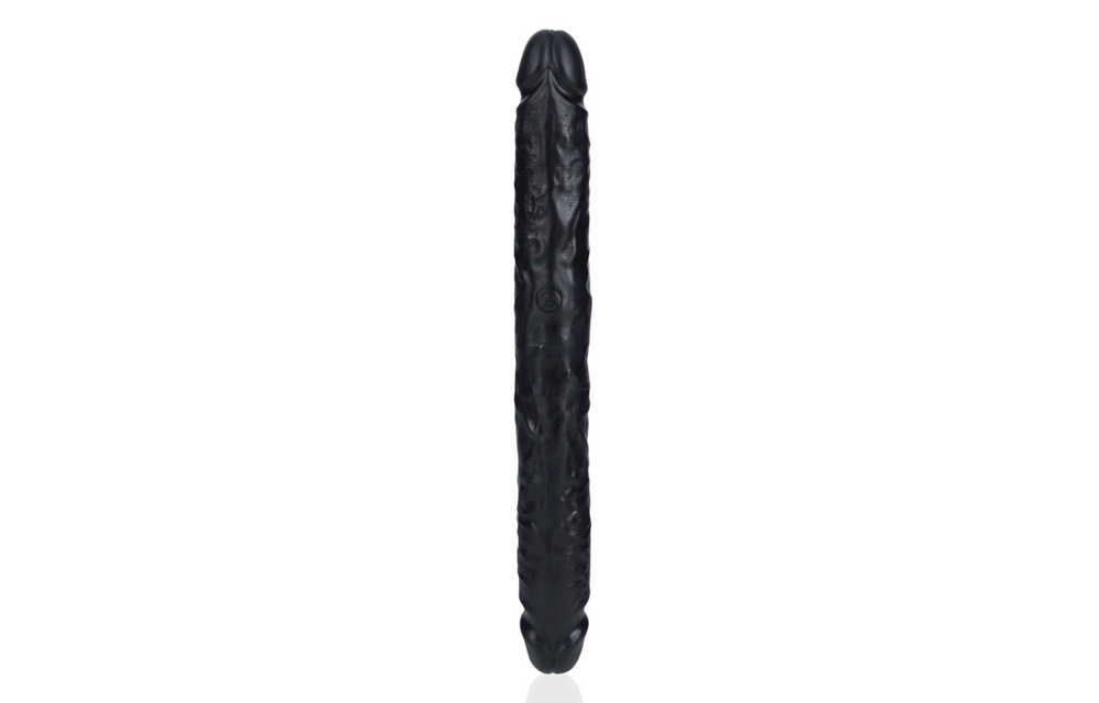 Slim Double-Sided Dildo 30.5 cm Black - Realistic & Firm