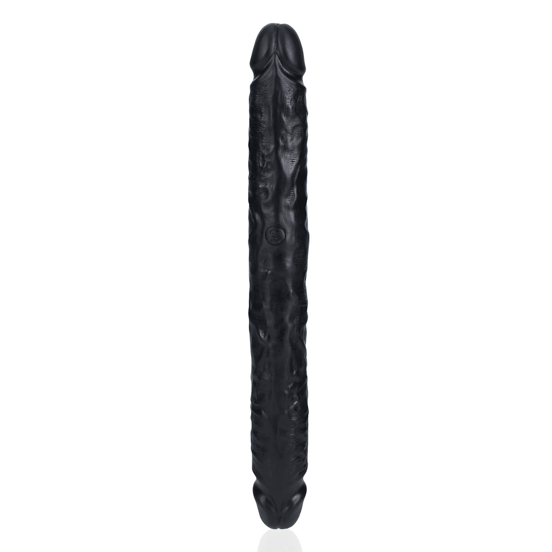 Slim Double-Sided Dildo 30.5 cm Black - Realistic & Firm