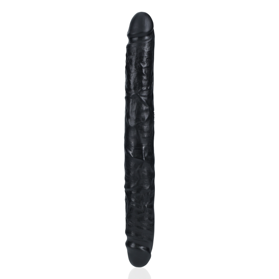 Slanke Dubbelzijdige Dildo 30,5 cm Zwart - Realistisch & Stevig