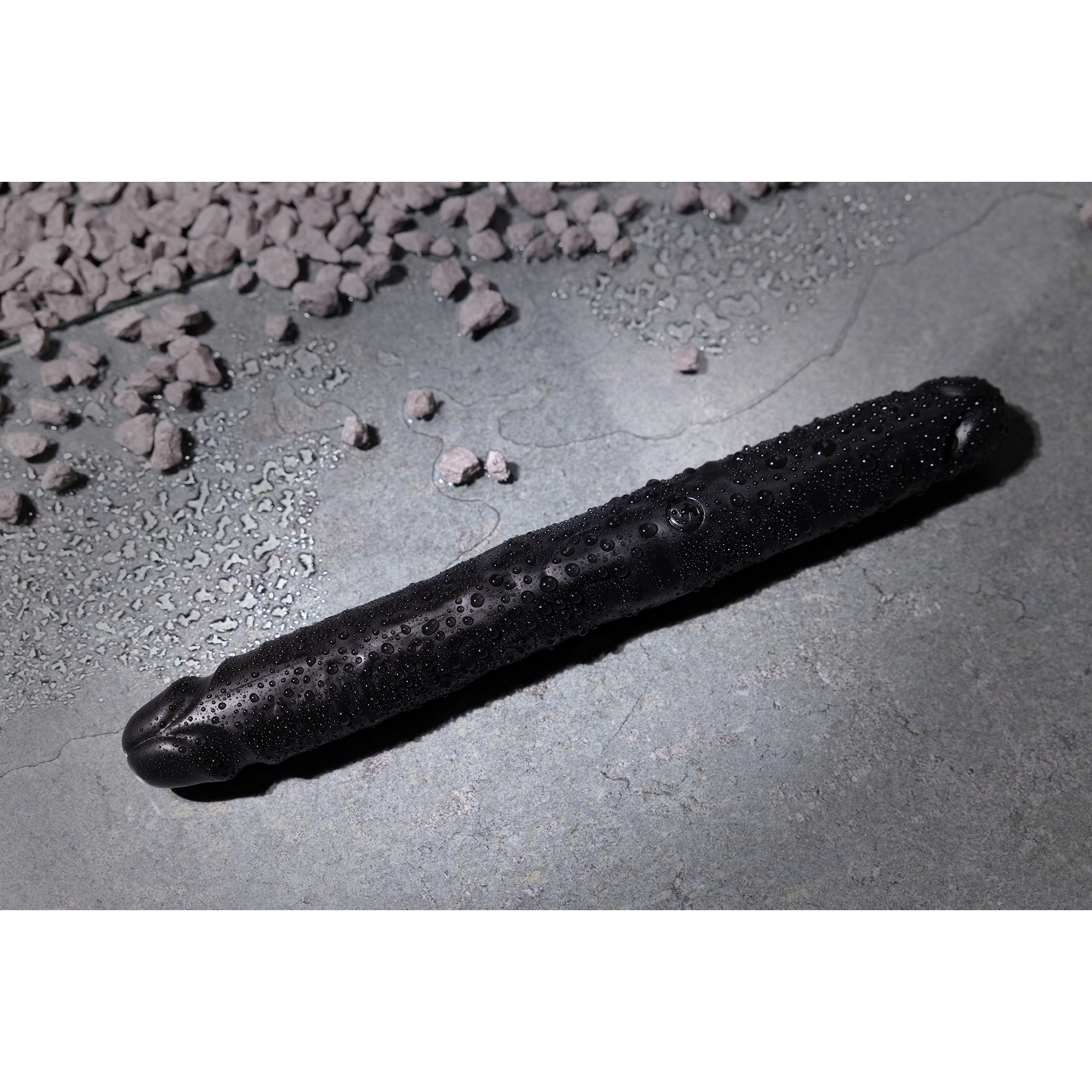 Slanke Dubbelzijdige Dildo 30,5 cm Zwart - Realistisch & Stevig