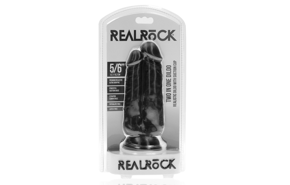 Twee in Een Dildo 6,4 cm Zwart – Realistische Sensatie