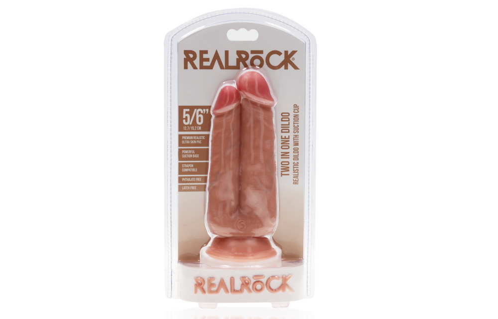 Twee In Één Dildo 6,4 cm - Realistisch, Sterk & Huidskleur