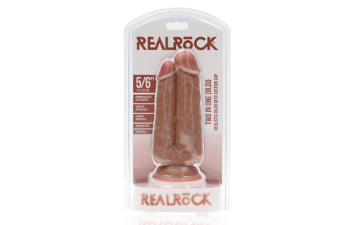 Twee in Eén Dildo 12,7/15,2 cm Bruin – Realistisch & Sterk