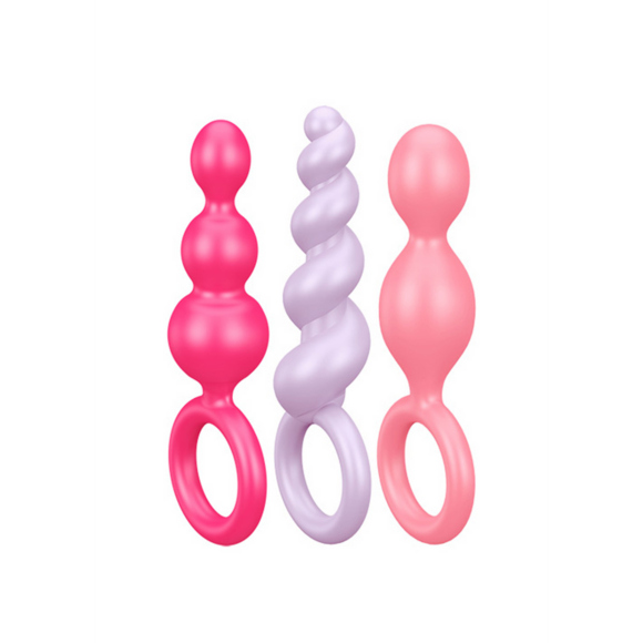 Booty Call Butt Plug Set 12 cm - 3 Pieces Multicoloured | Satisfyer