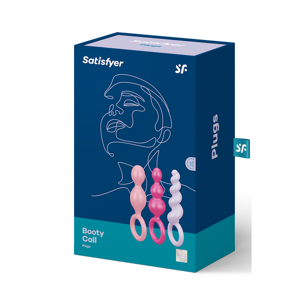 Booty Call Butt Plug Set 12 cm – 3 Stück, mehrfarbig | Satisfyer