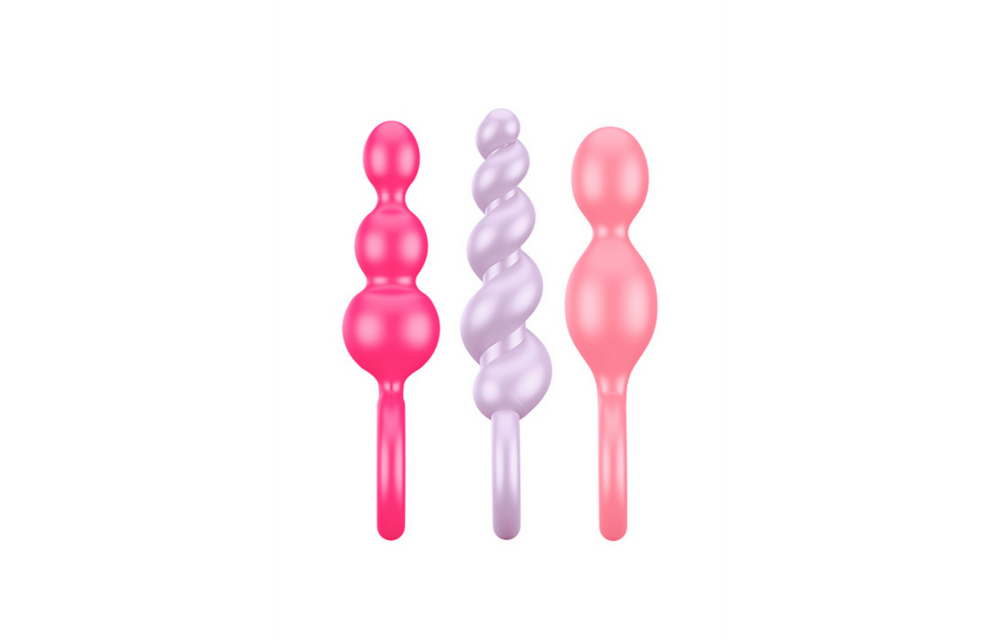 Booty Call Butt Plug Set 12 cm – 3 Stück, mehrfarbig | Satisfyer