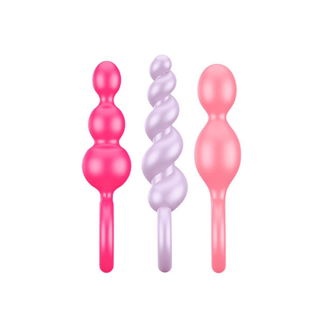 Booty Call Butt Plug Set 12 cm - 3 Pieces Multicoloured | Satisfyer