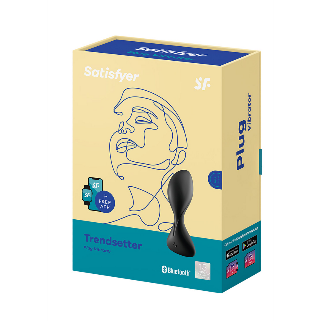 Trendsetter Vibrerende Butt Plug 5 cm Zwart - App & USB