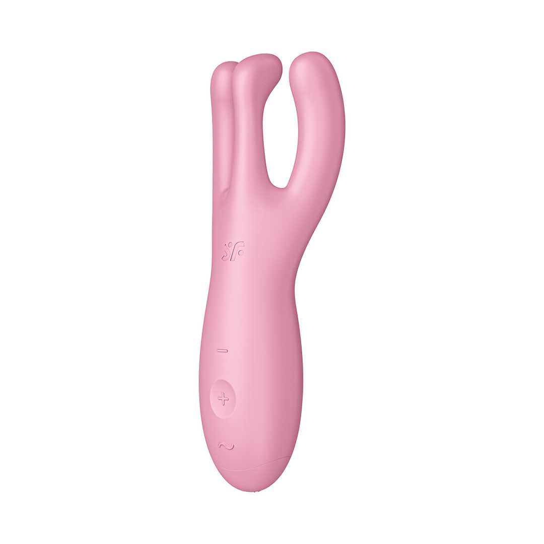 Threesome 4Plus Lay-on Vibrator Rosa | Leistungsstark & wiederaufladbar
