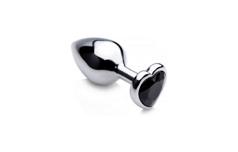 Black Heart Butt Plug Medium 8.3 cm – Comfort & Seduction