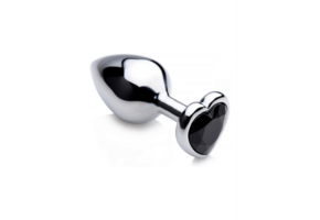 Black Heart Butt Plug Medium 8.3 cm – Comfort & Seduction