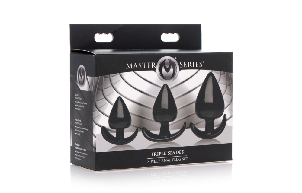 Triple Spades 11,3 cm - 3-delige anale plug set XL Genot