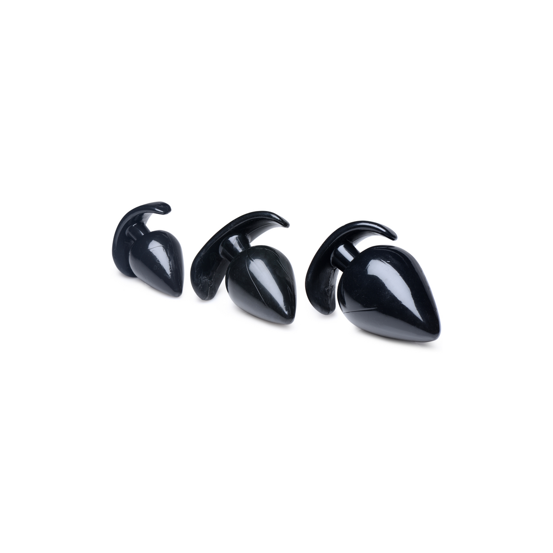 Triple Spades 11.3 cm - 3-piece anal plug set XL Pleasure