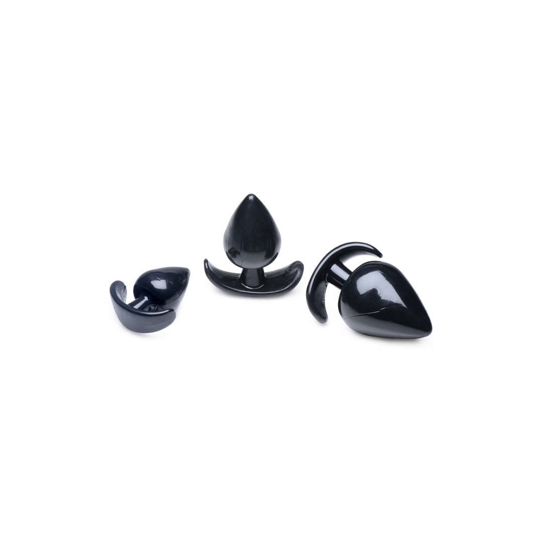 Triple Spades 11.3 cm - 3-piece anal plug set XL Pleasure