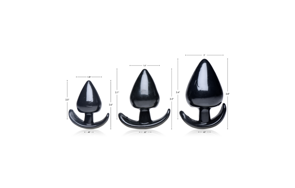 Triple Spades 11,3 cm – 3-teiliges Analplug-Set XL Genuss