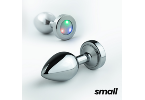 Borealis Metal Anal Plug 7.2 cm with LED RGB – Silver