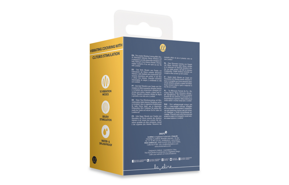 Vibrating Indigo Blue Cock Ring with Clitoral Stimulation