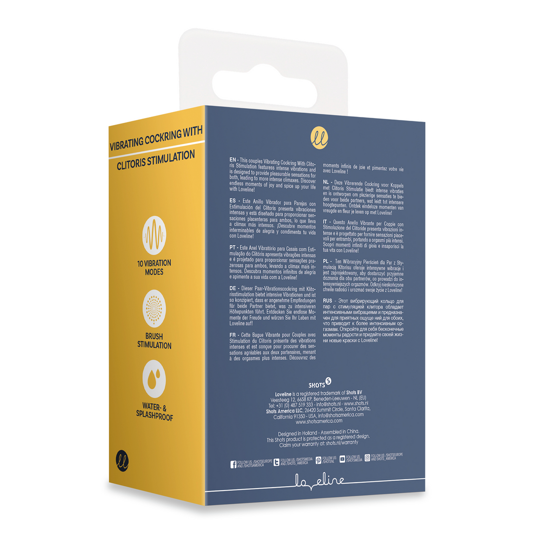 Vibrerende Indigo Blauwe Cockring met Clitoris Stimulatie