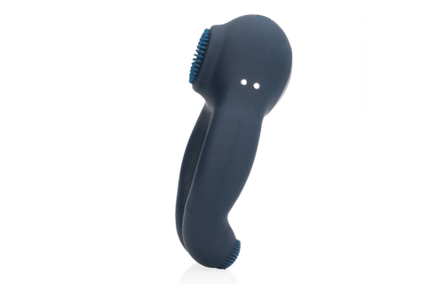 Vibrerende Indigo Blauwe Cockring met Clitoris Stimulatie