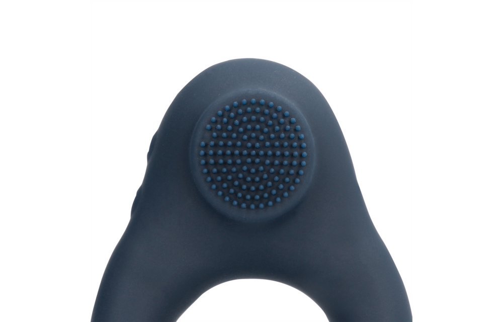 Vibrerende Indigo Blauwe Cockring met Clitoris Stimulatie