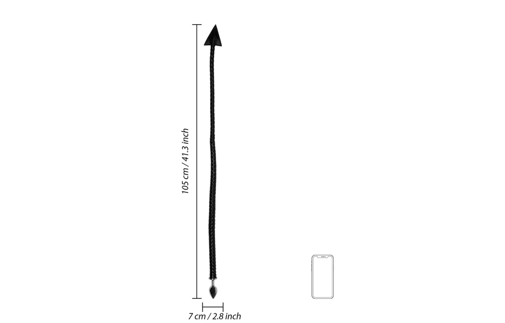 Metal Anal Plug Devil's Tail - Black