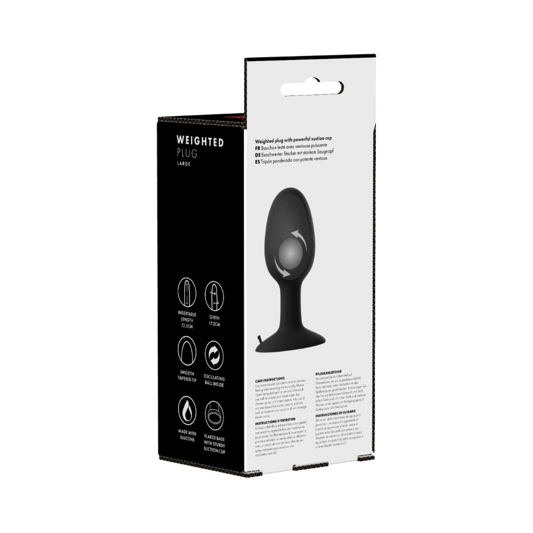 Prowler RED Butt Plug Large 14 cm – Oscillating & Weighted