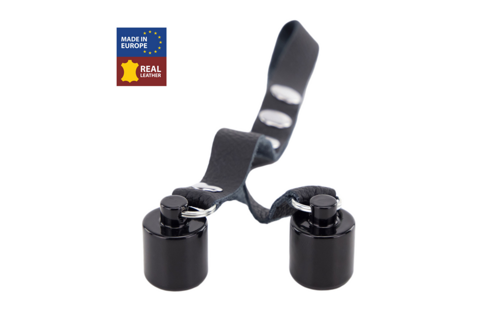 Leather Ball Weights 2x50g Black - Stylish & Durable